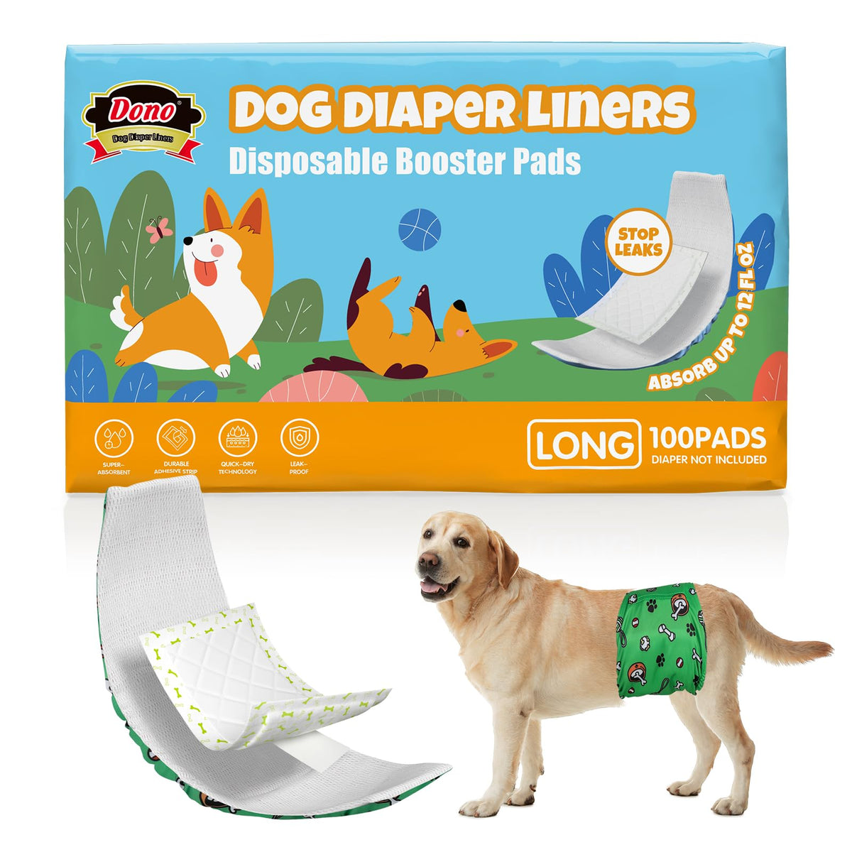 Dono liner para perros: empaque práctico para uso diario.