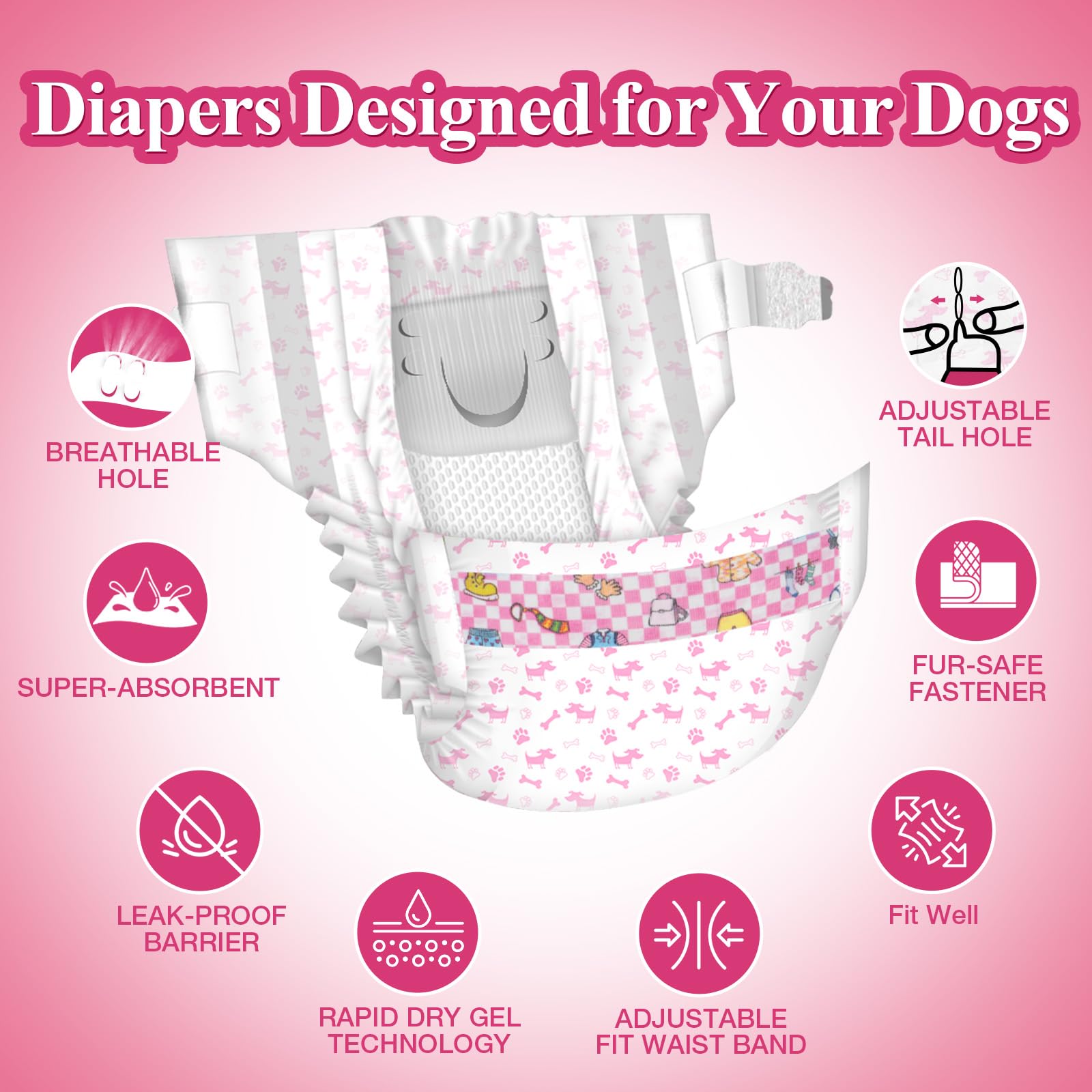 Núcleo absorbente de gel rápido de Dono para mayor sequedad.