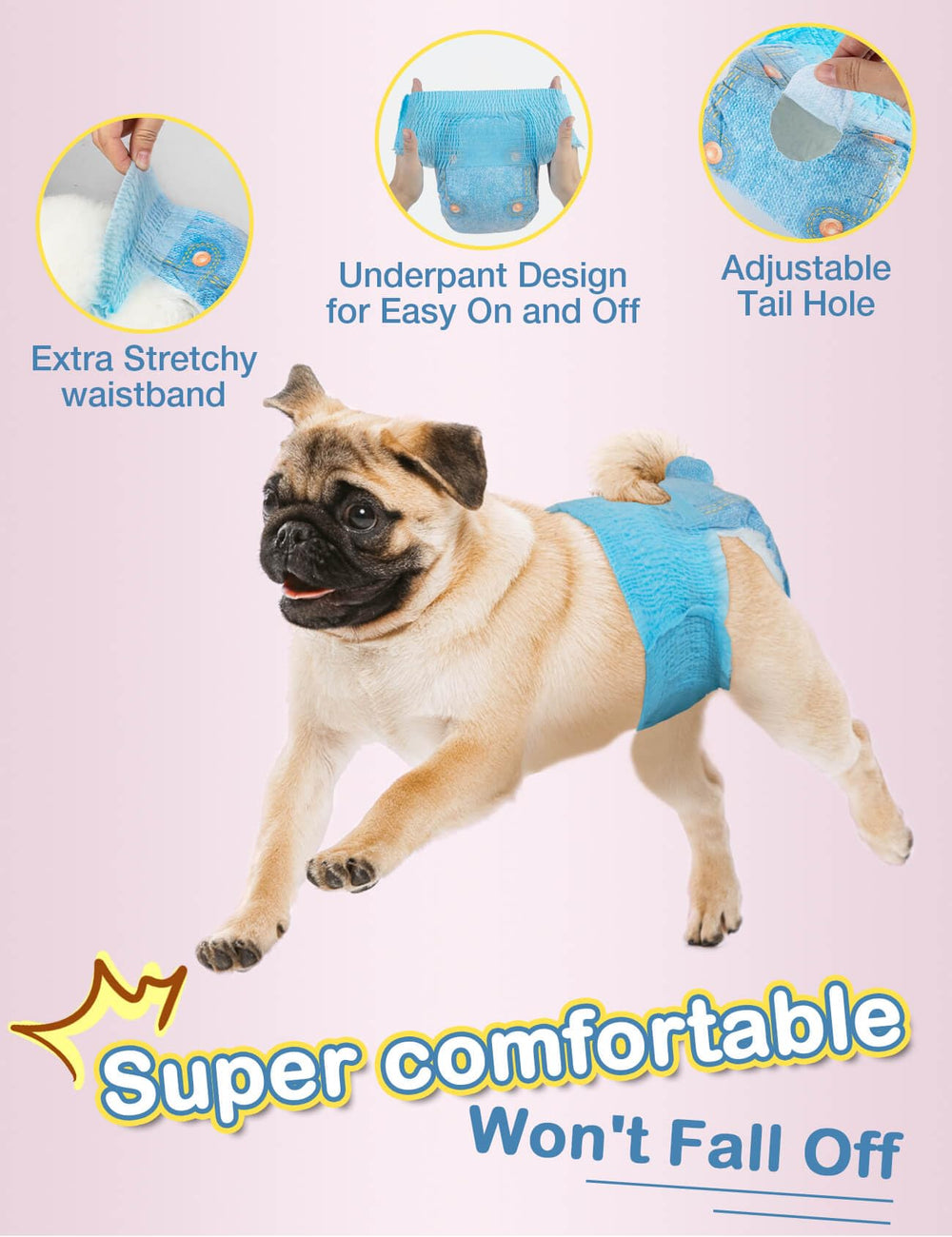 Pañales Dono con borde de protección de 2 pulgadas para mayor seguridad.