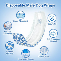 Pañales Dono con diseños divertidos para perros macho