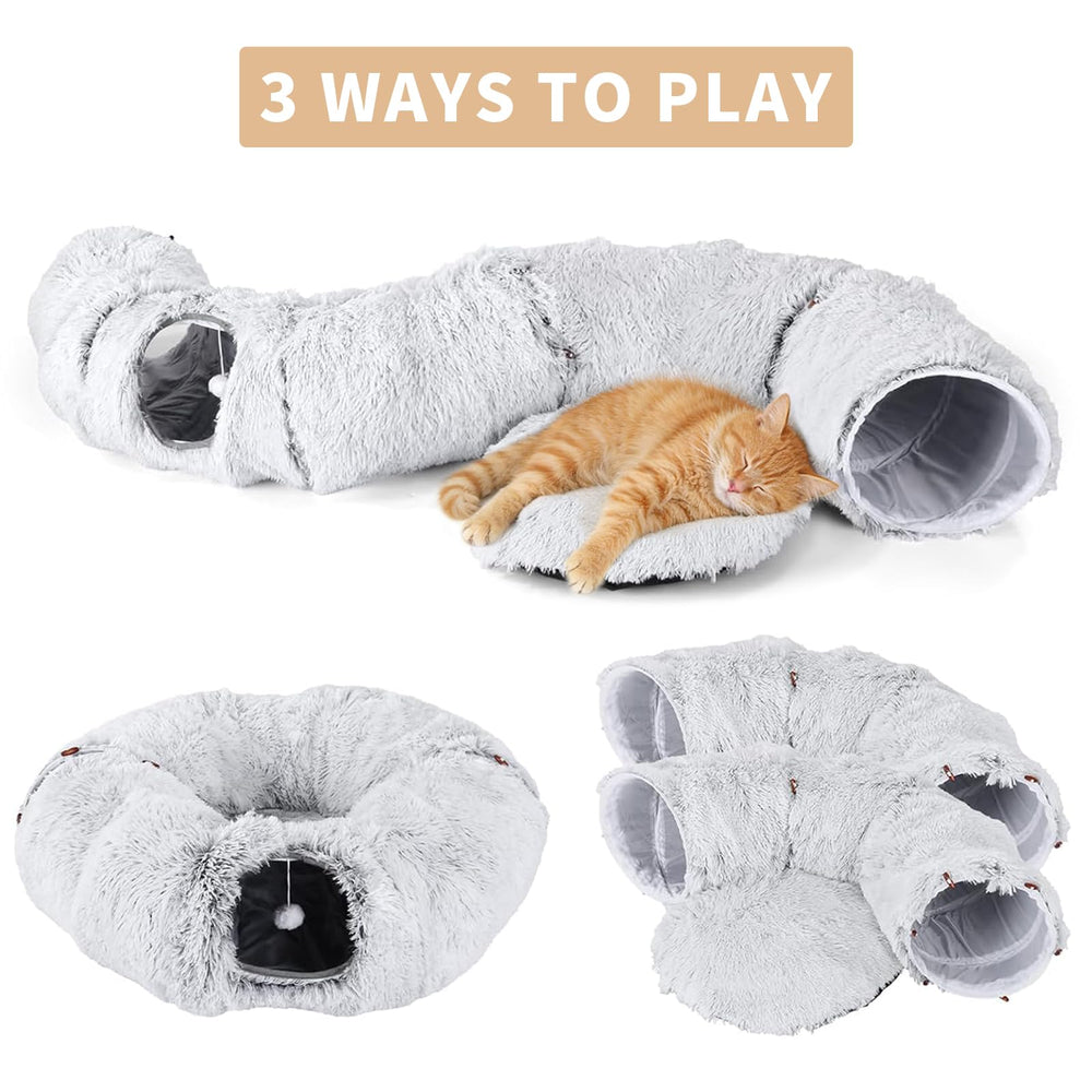 Donut Gato Tunel Grande: regalo navideno para comodidad felina.