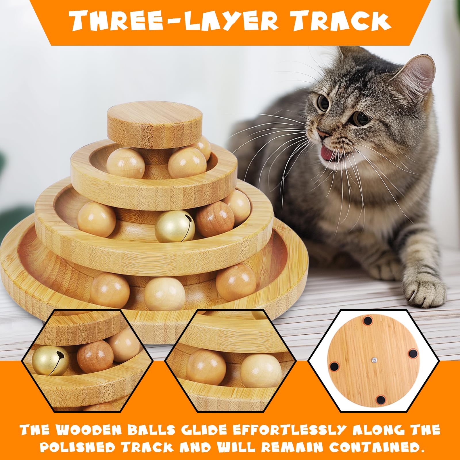 DoogCat bolas removibles: juego versátil para gatos y aprendizaje.