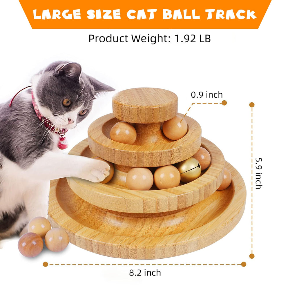 DoogCat campana en bola de madera: atrae la atención y anima a jugar.