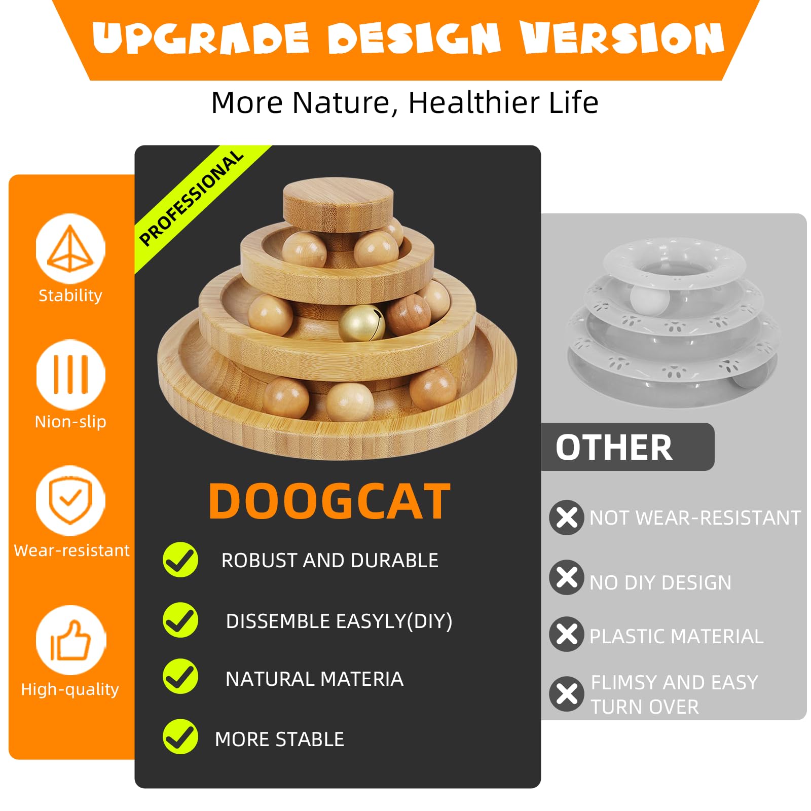DoogCat desarme fácil: montaje rápido para empezar a jugar.