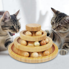 DoogCat torre de bolas tres niveles: estimula curiosidad y ejercicio en gatos.