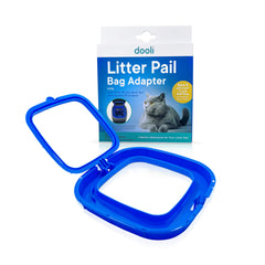 Adaptador Dooli para bolsa de cubo de arena para gatos, facilita cambios limpios.