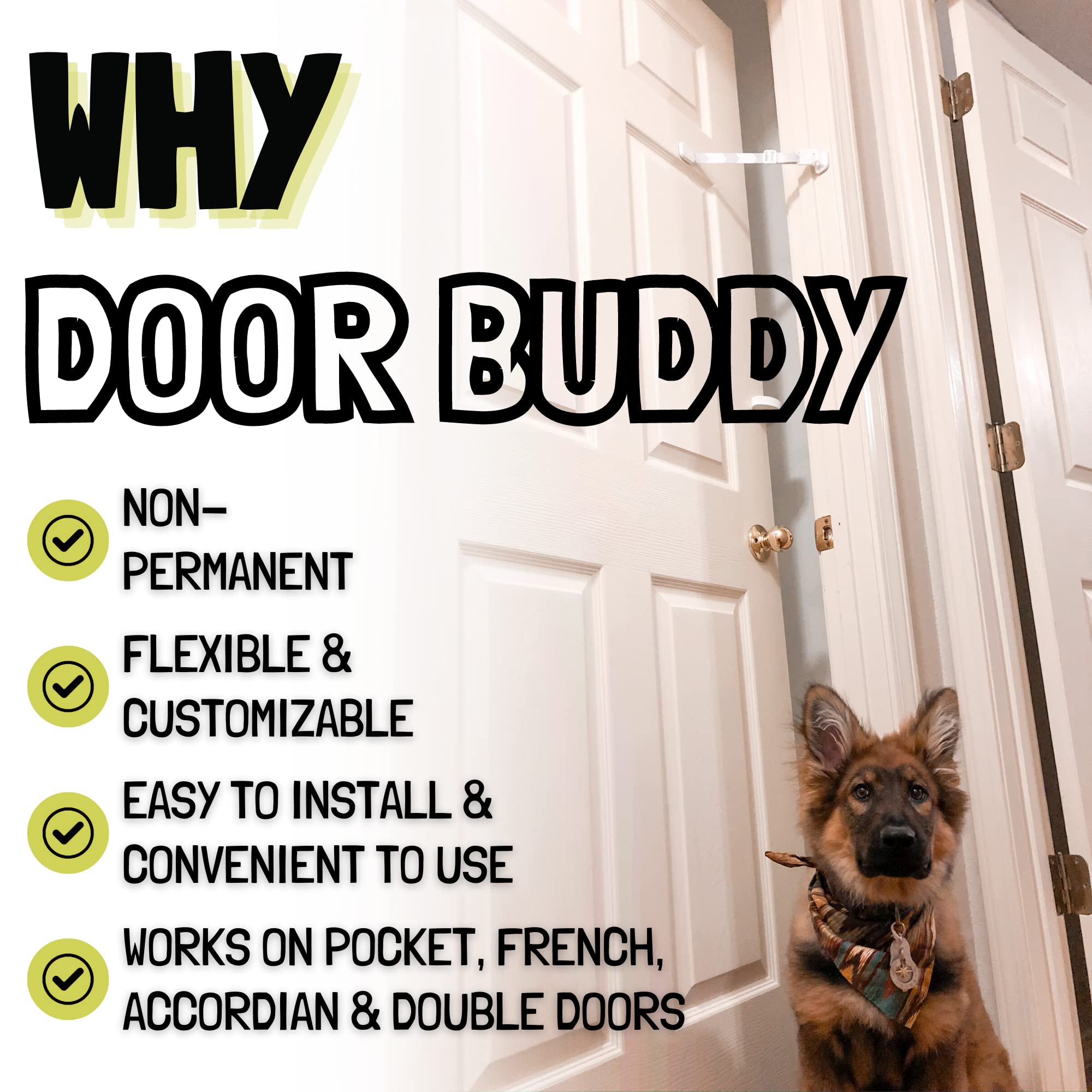 Door Buddy adhesivo 3M de alta resistencia para sujeción duradera