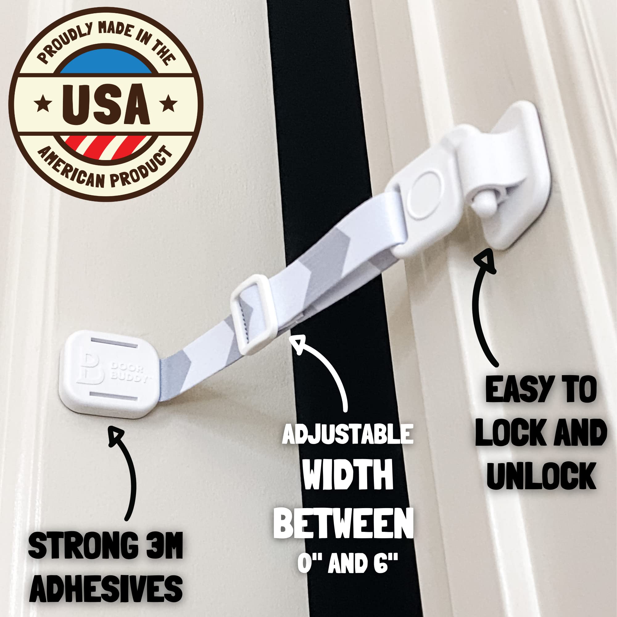 Door Buddy: ajuste-de-anchura 0-6 pulgadas para adaptar la abertura
