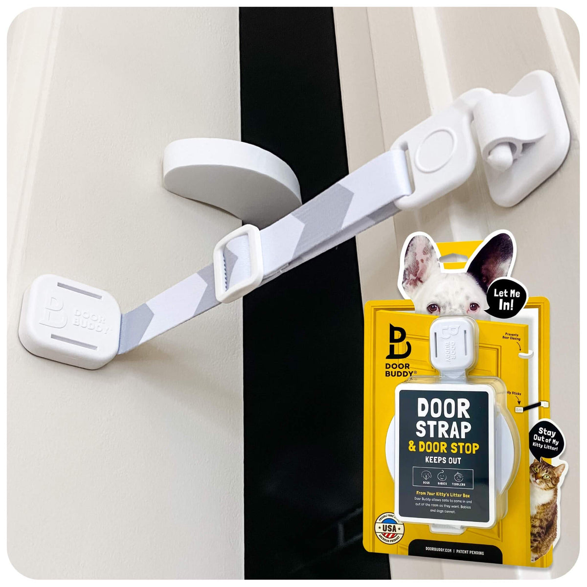 Door Buddy cierre para gato en puerta interior facilita el paso sin perforar
