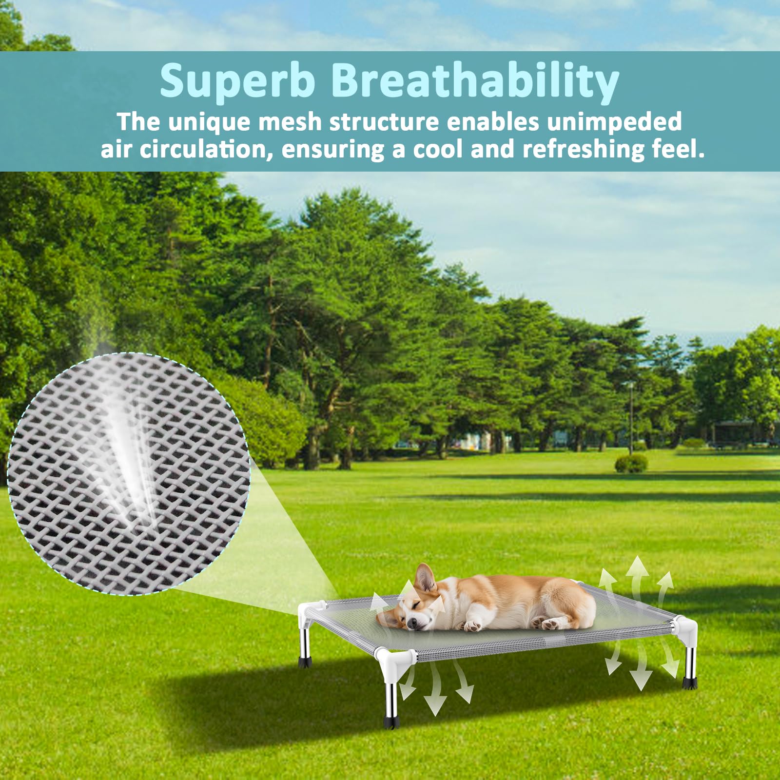 Cama Dopliv para perro, confort y soporte en interiores o exteriores.