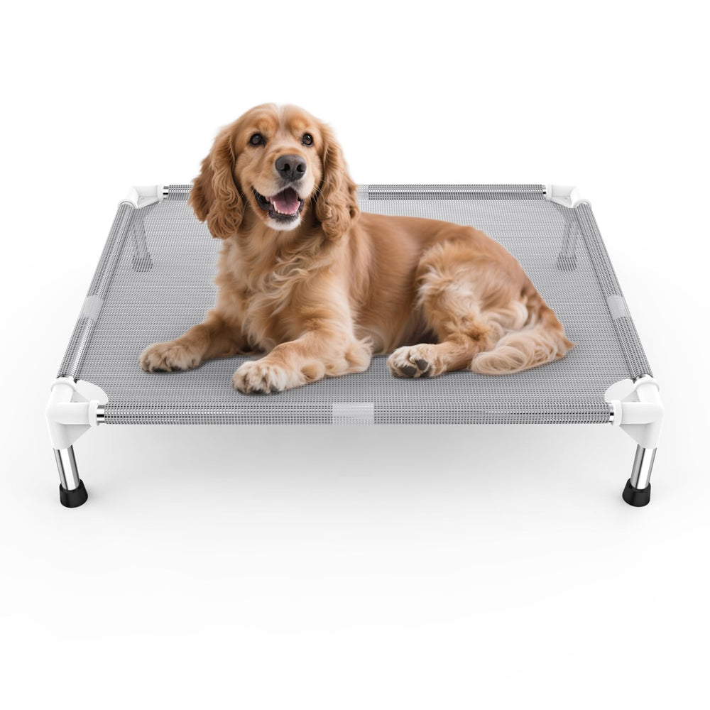 Cama Dopliv para perro elevada con malla Teslin mejora la ventilación y comodidad.