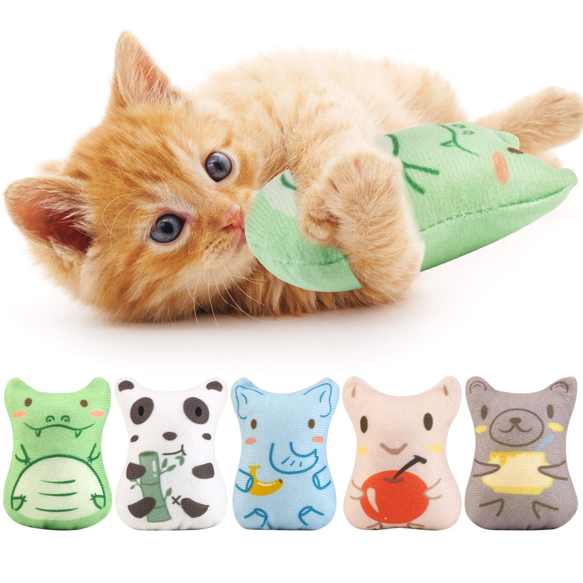 Dorakitten cocodrilo con catnip, juego activo para gatos indoor