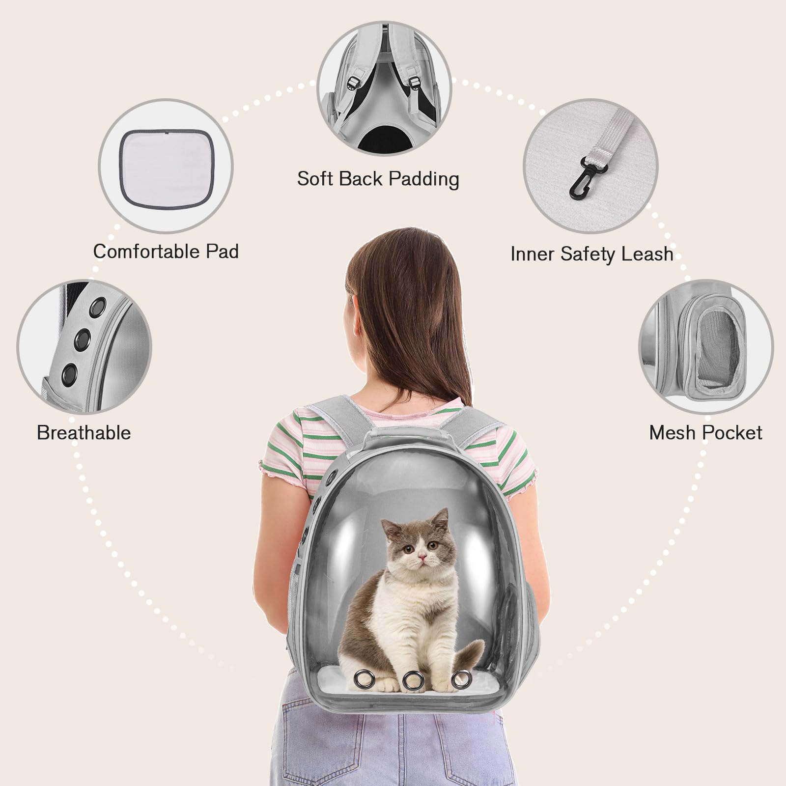 Dorphy uso multifuncional: mochila frontal, trasera o transportín de mano