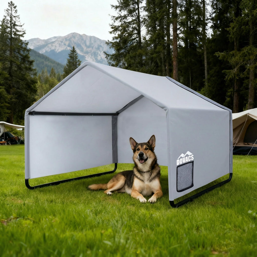 DOVACS casa para perro extragrande con interior amplio para descanso.