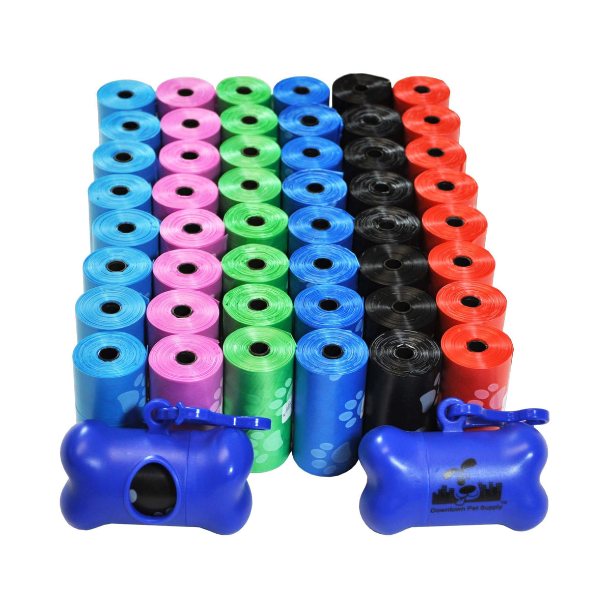 Bolsas excremento Downtown Pet Supply con dispensador, para paseos sin interrupciones.