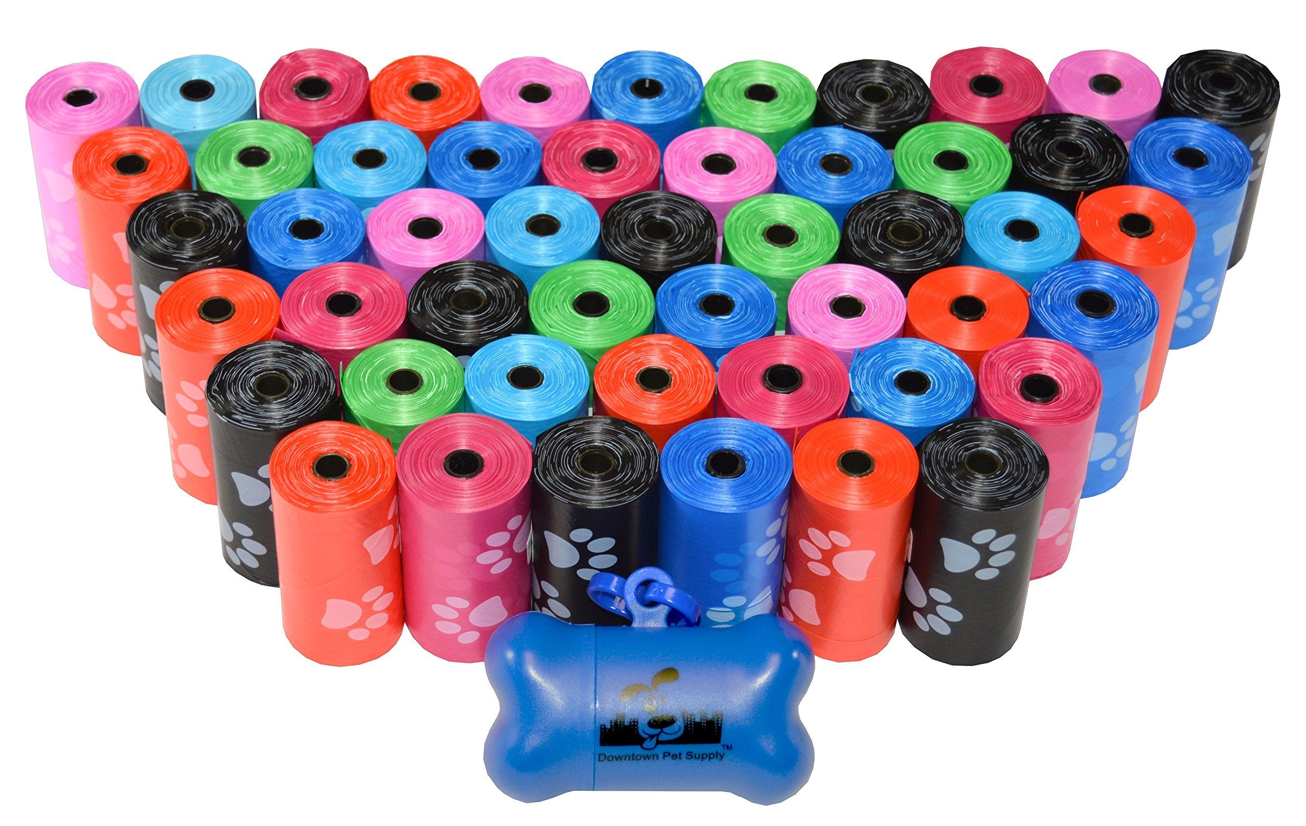 Downtown Pet Supply bolsas para perro con dispensador, lista para paseos limpios