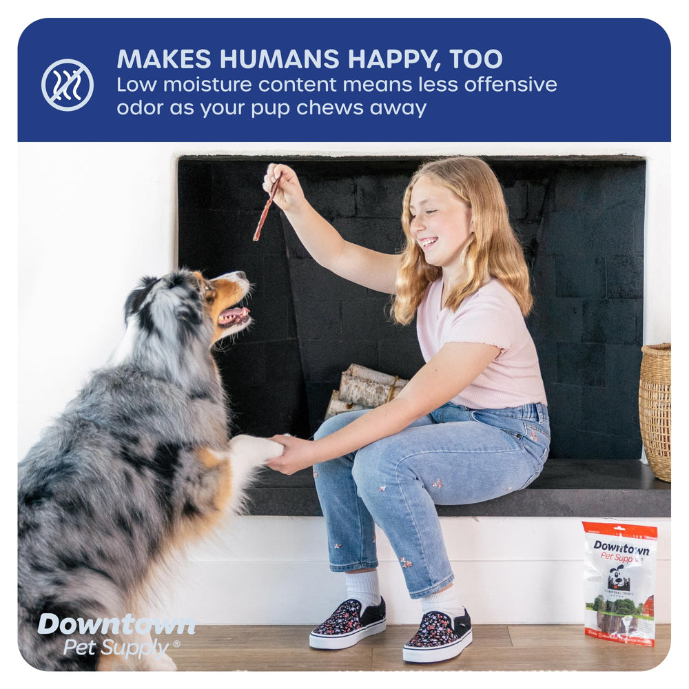 Downtown Pet Supply Bully Sticks Sabor Natural: aroma a carne real que atrae a perros.