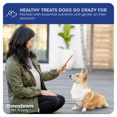 Downtown Pet Supply Bully Sticks Sin Olor: snack diario de bajo aroma para perros.