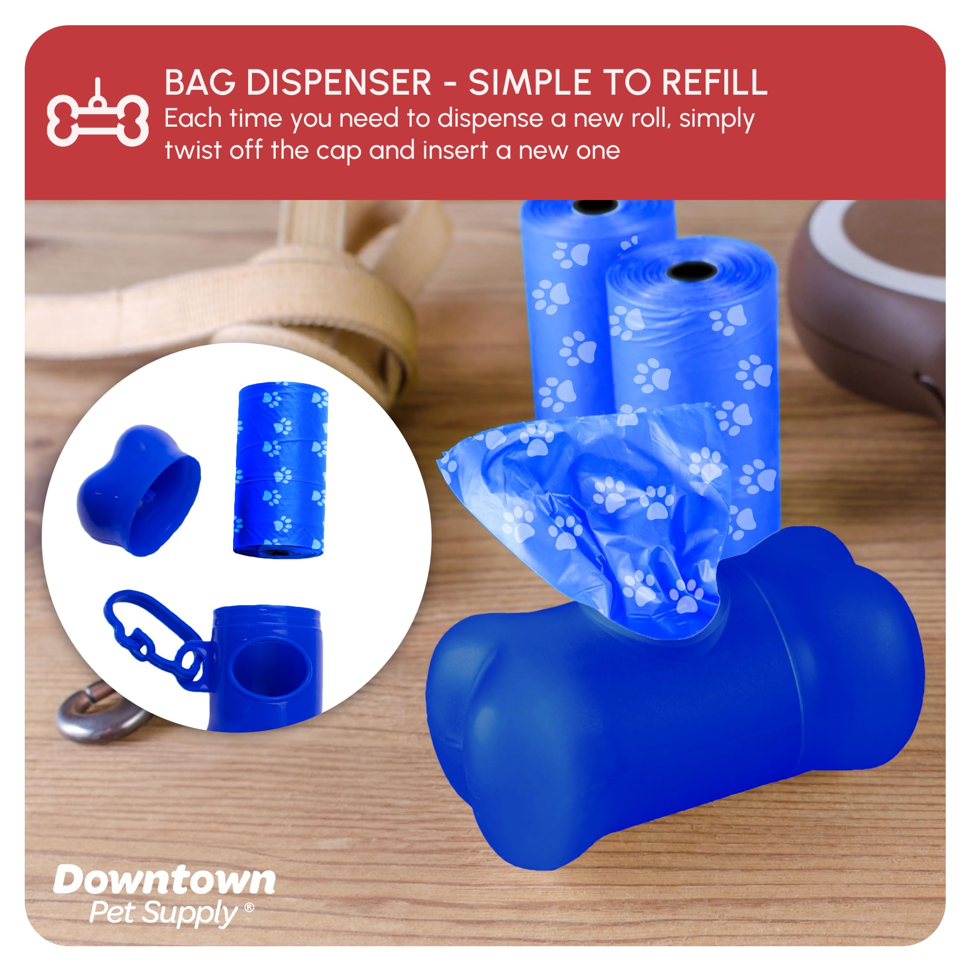 Perfectas para paseos diarios, Downtown Pet Supply facilita recoger con comodidad.