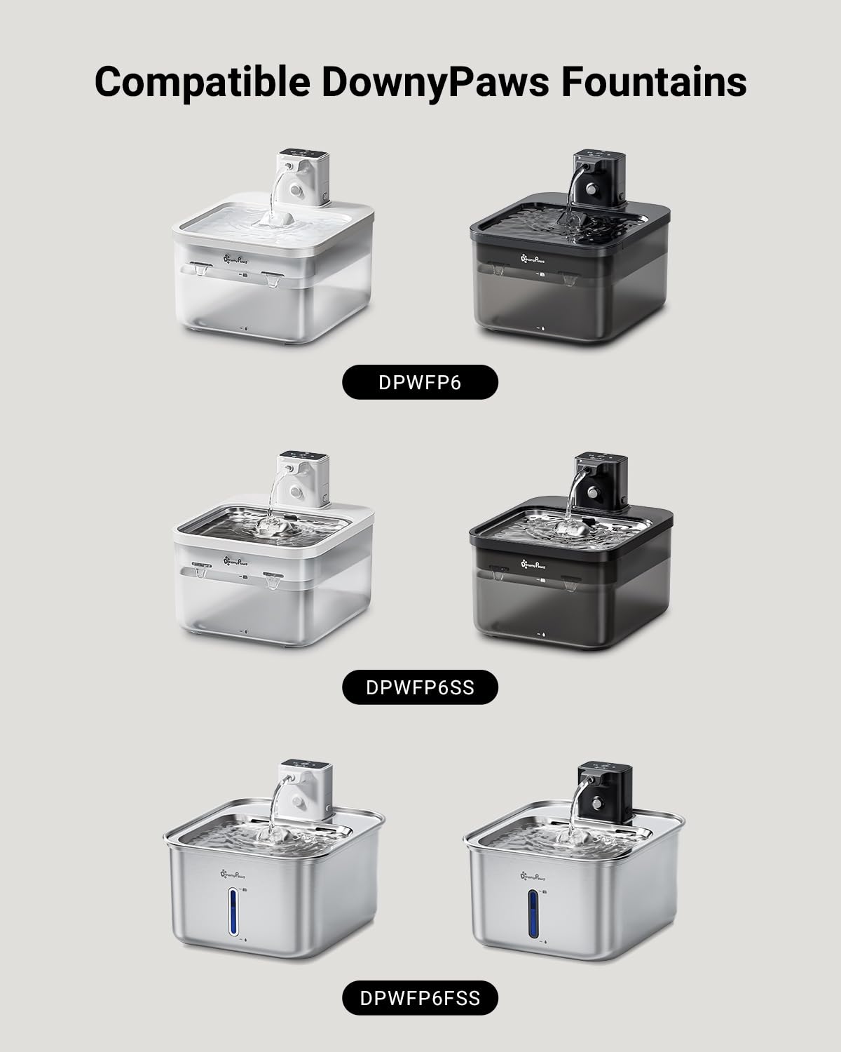 DownyPaws DPWFP6: esponja pre-filtrado 16-pack para eliminar partículas
