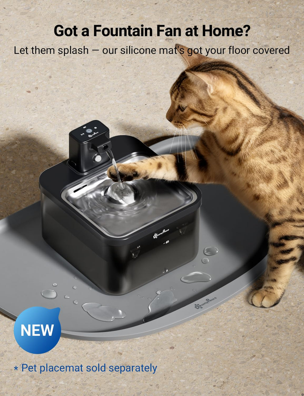 DownyPaws filtración de cinco etapas agua fresca y limpia