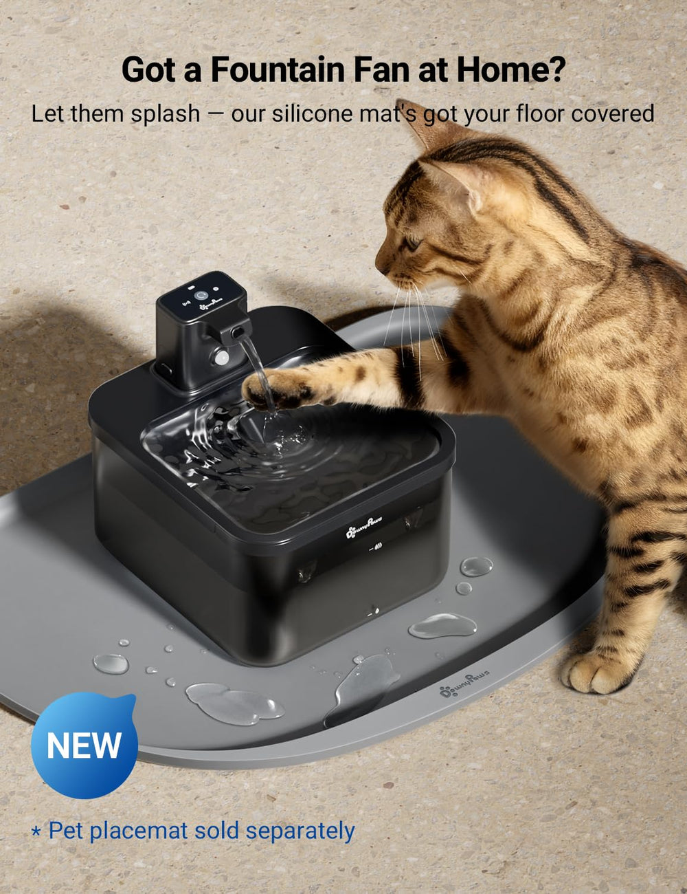 DownyPaws filtración de cinco niveles mejora la calidad del agua.