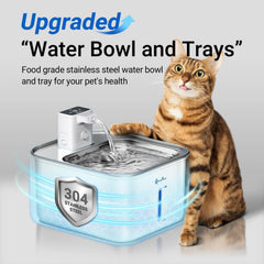 DownyPaws fuente gato inalambrica con bateria recargable, ideal para uso diario.