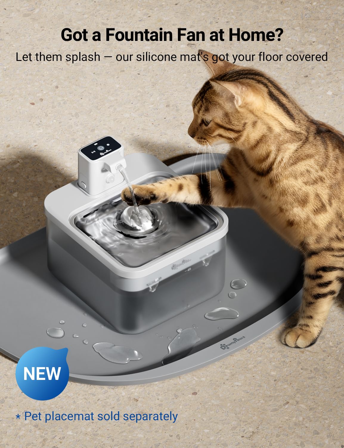 Sensor de movimiento DownyPaws detecta la presencia de la mascota.