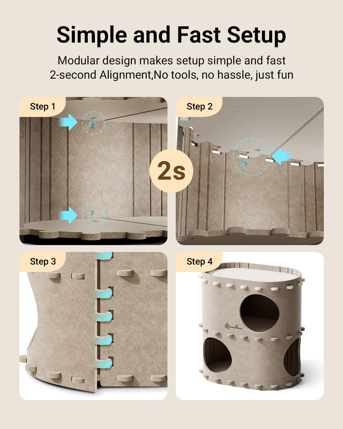 DownyPaws Tono neutro para el hogar, combinación con la decoración.