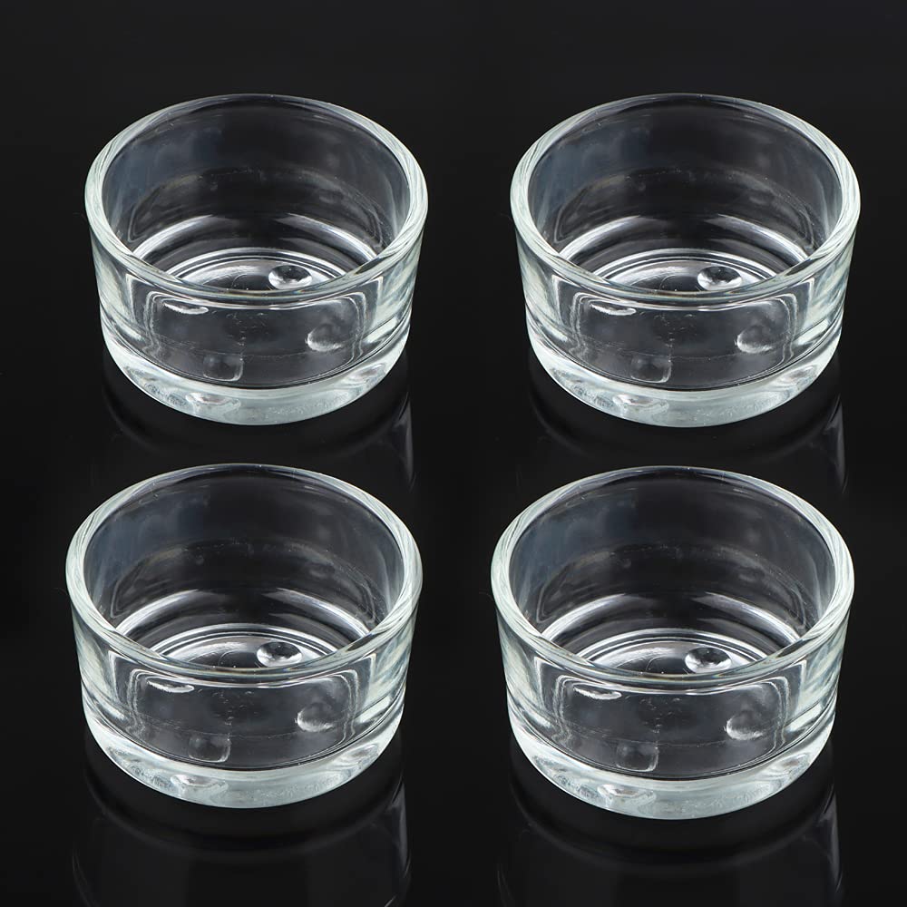 DQITJ cuenco cristal reptil, vista frontal, ideal para comida y agua, fácil de limpiar.