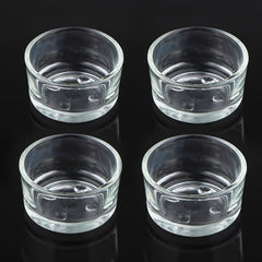 DQITJ cuenco cristal reptil, vista frontal, ideal para comida y agua, fácil de limpiar.