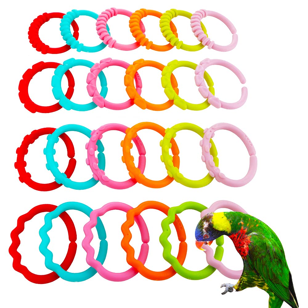 dqitj juguete para aves de 24 piezas, masticable y divertido