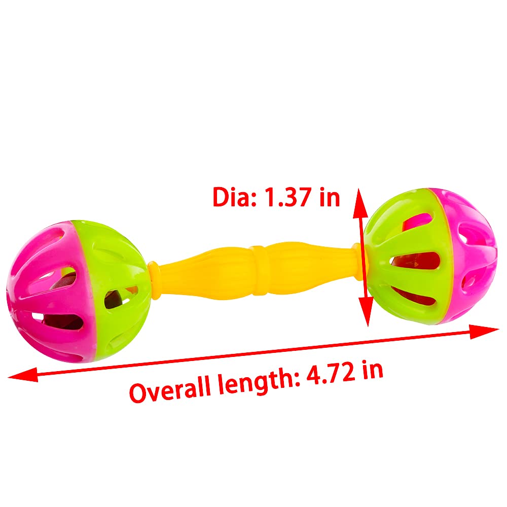 DQITJ juguete pie aves, dimensiones 4.72 pulgadas, tamaño cómodo para pequeñas aves.