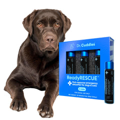 Dr. Cuddles ReadyRESCUE envase 30 g frente, uso rápido ante emergencias.