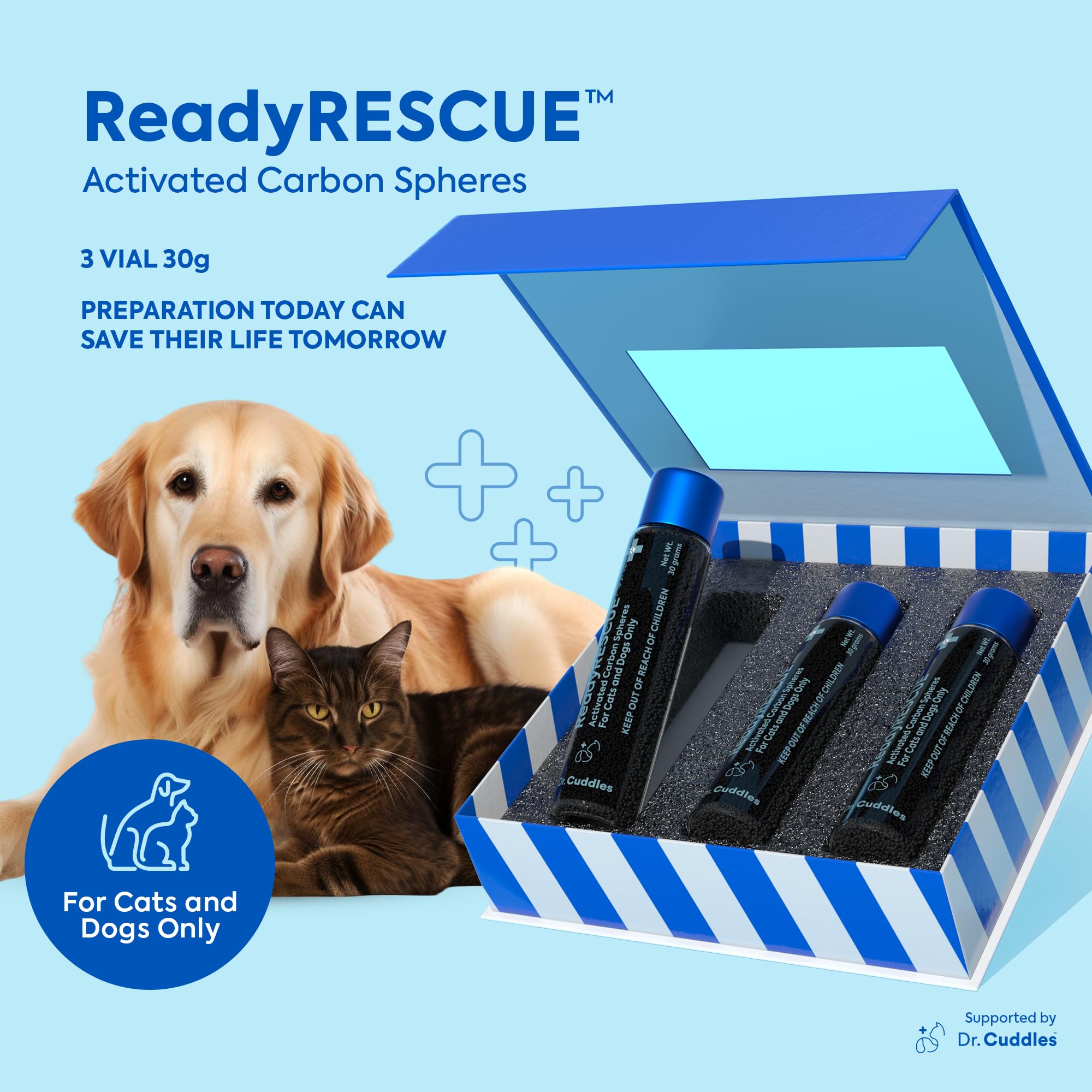 Dr. Cuddles ReadyRESCUE ideal para coche o viaje.