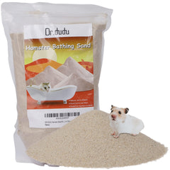 DR.DUDU Arena de baño para hámster: arena desértica sin polvo para limpieza suave del hámster