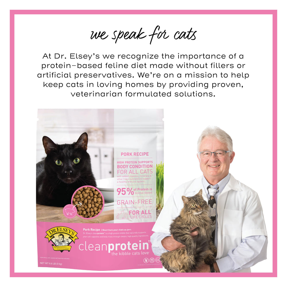 Muestra porción de croquetas para gatos en Dr. Elsey's
