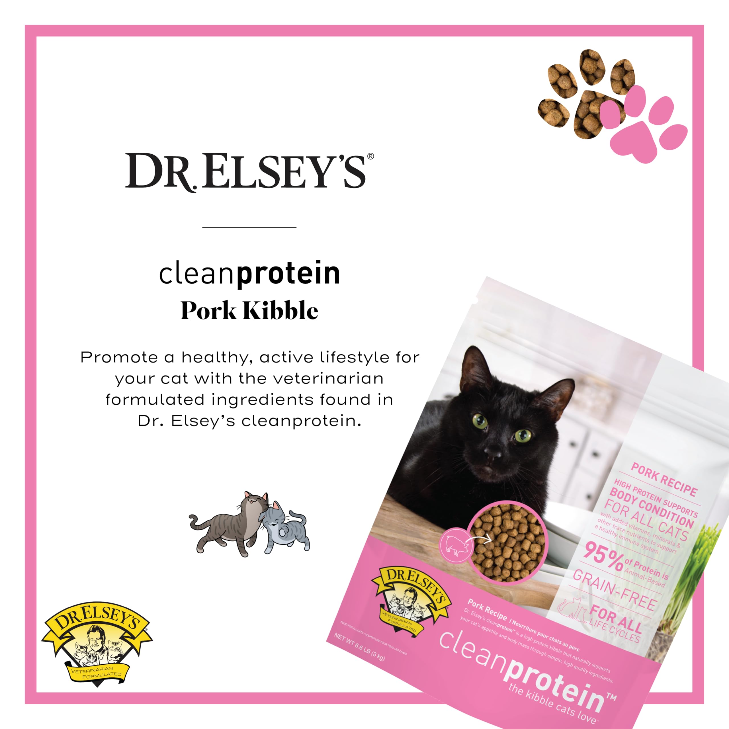 Vista de croquetas con alto contenido proteico de Dr. Elsey's