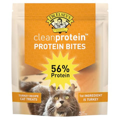 Dr. Elsey's cleanprotein Bocados de pavo, etiqueta, aptos para gatos de todas las edades.
