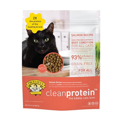 Bolsa de Dr. Elsey's Cleanprotein Salmon Formula, alimento seco, alta proteína para mantener la condición corporal.