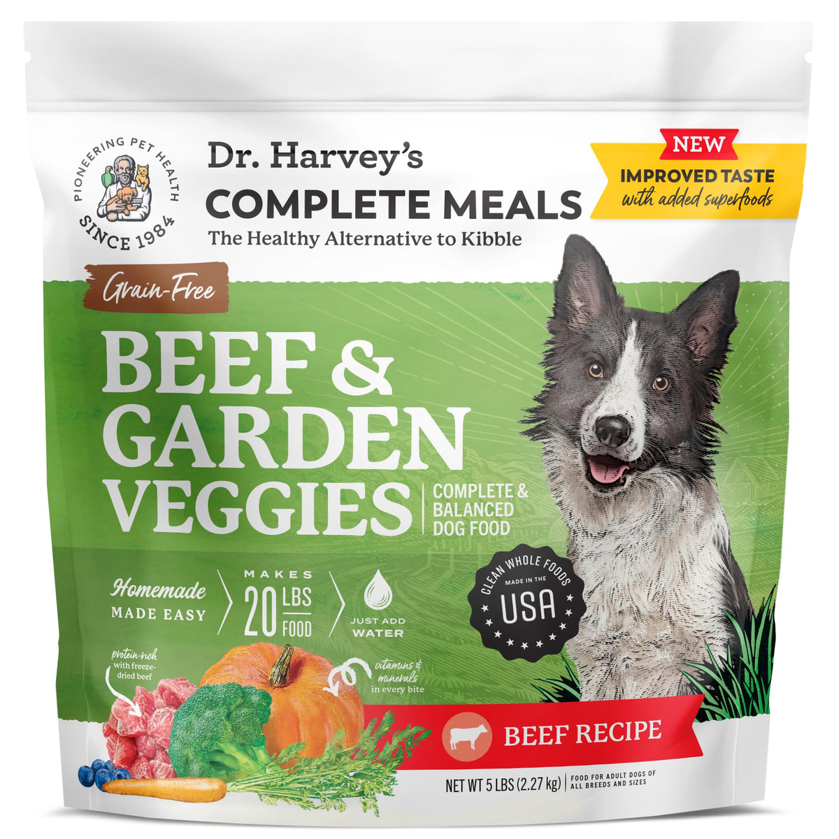 Dr. Harvey's Beef & Garden Veggies: carne de res y verduras, ingredientes principales