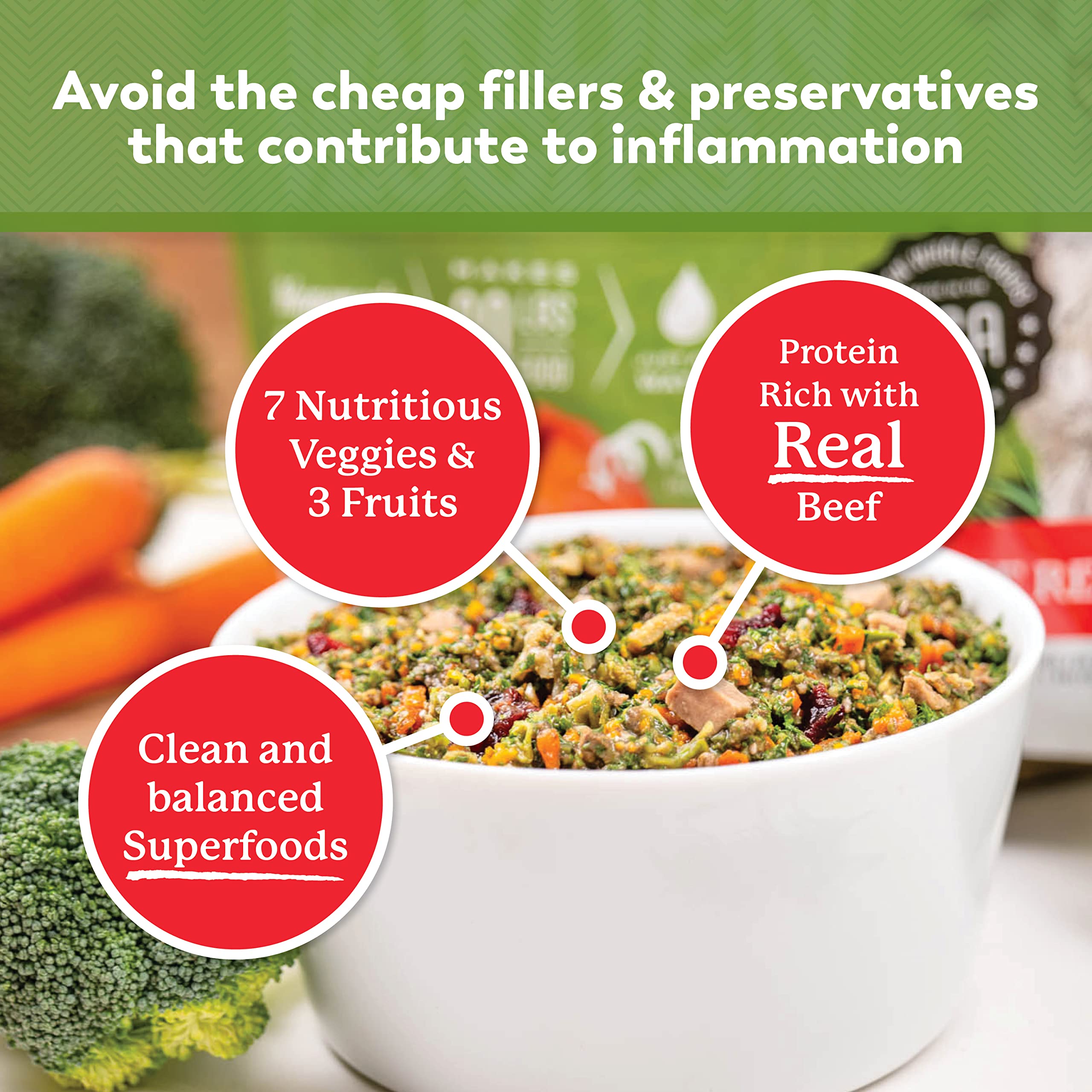 Dr. Harvey's Beef & Garden Veggies: prebióticos y probióticos para digestión suave
