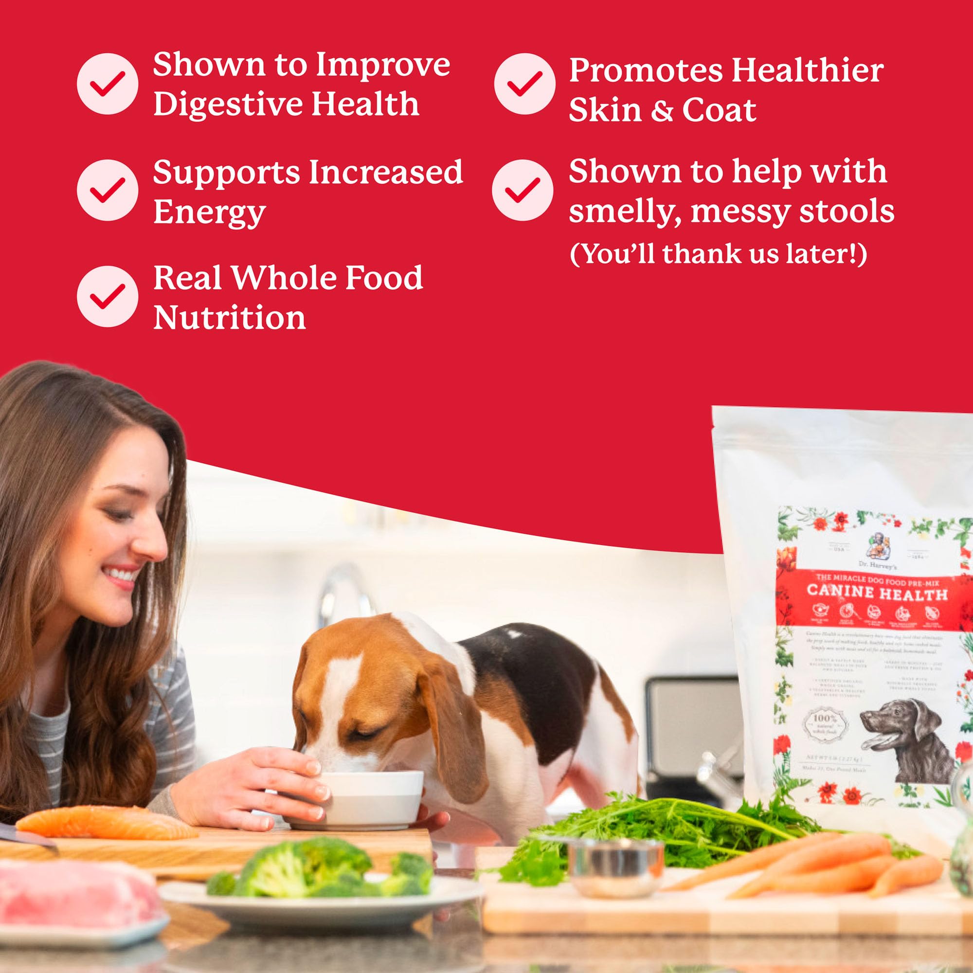 Dr. Harvey's Canine Health Miracle: mezcla con proteína para preparar comidas nutritivas