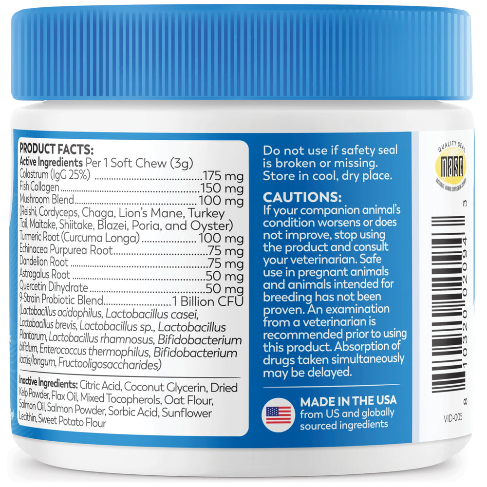 Contenedor de Dr. Harvey's con 90 masticables para meses de uso.