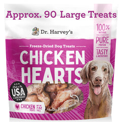 Dr. Harvey's Corazones de Pollo — trozos para entrenamiento, proteína natural para perros activos.