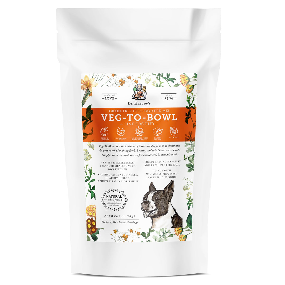 Dr. Harvey's Veg-to-Bowl Fine Ground en bolsa de prueba para empezar a probar con tu perro