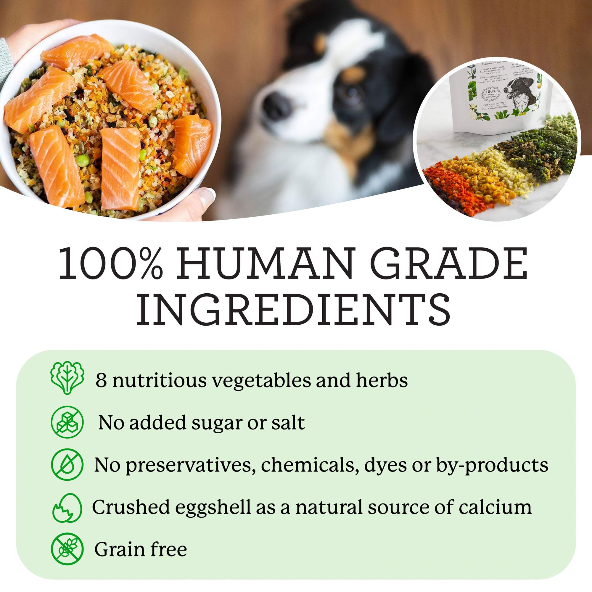 Dr. Harvey’s Veg-to-Bowl: mezcla de vegetales deshidratados para nutrición natural.