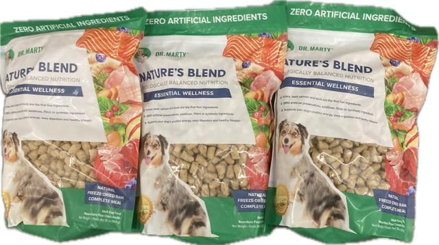 Dr. Marty Nature's Blend, alimento crudo liofilizado para perros, promueve energía y movilidad.