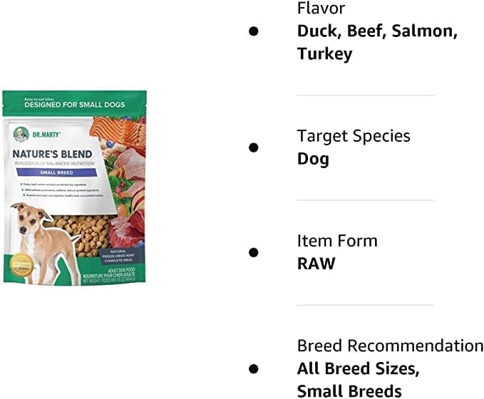 Dr. Marty Nature's Blend: porciones para perros pequeños, comodidad en cada comida.
