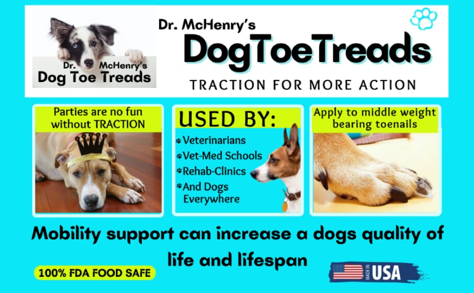 Dr. McHenry's Dog Toe Treads: cepillo de limpieza para mantenimiento sencillo.